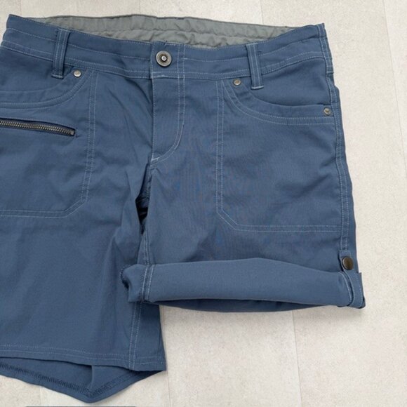 KUHL Kliffside Air Roll Up Blue Hiking Shorts Sz 8 - Picture 3 of 11